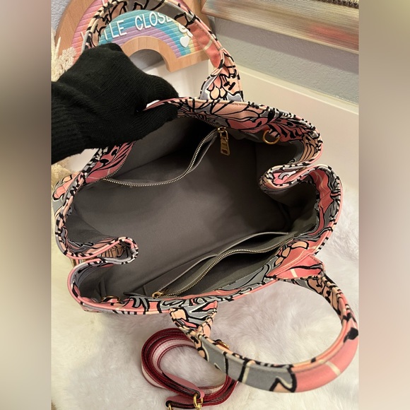 🎀 Prada Canapa Pink Flower tote bag - Picture 9 of 14